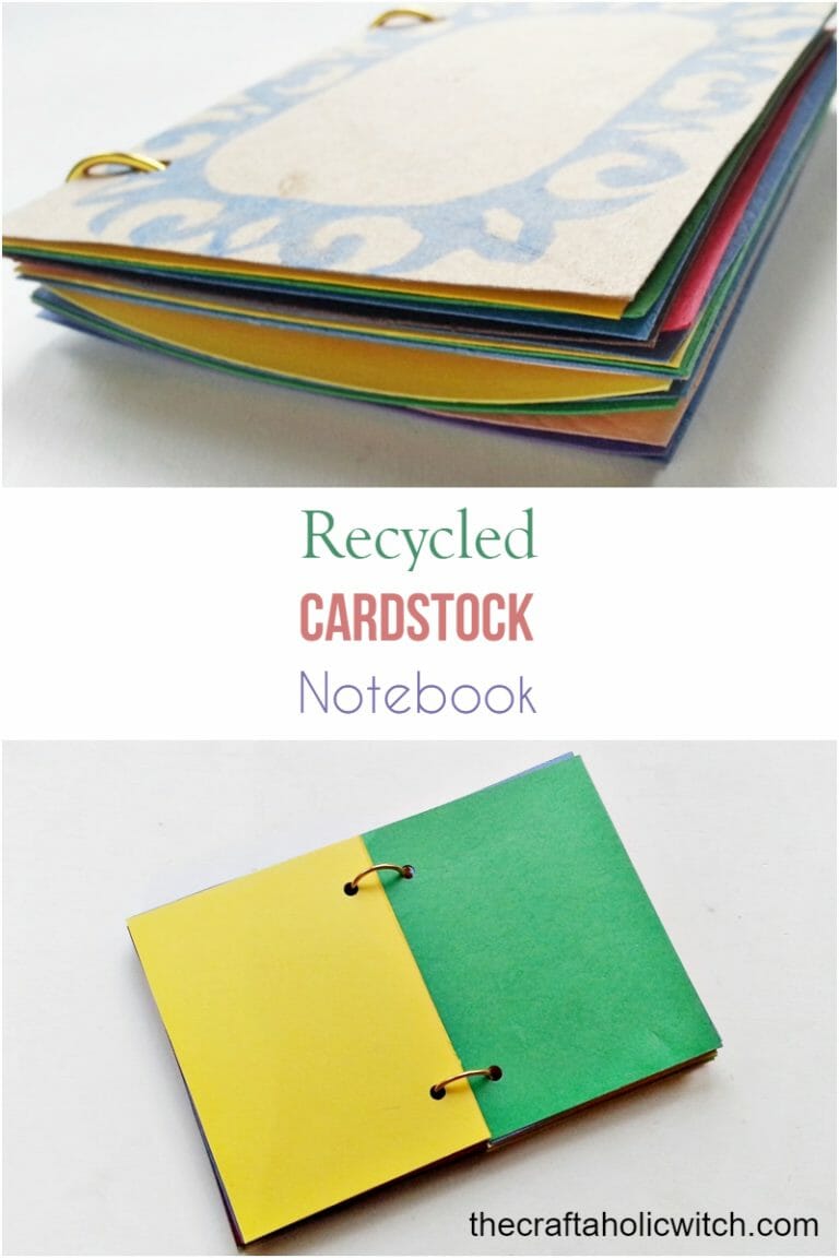 DIY Recycled Cardstock Notebook The Craftaholic Witch