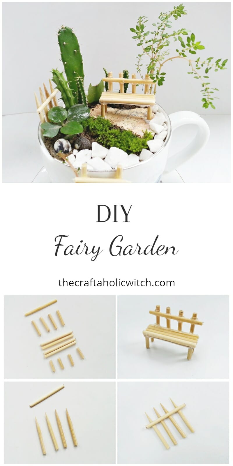 DIY Fairy Garden in a Cup 9 fairy garden pin image - DIY Fairy Garden in a Cup