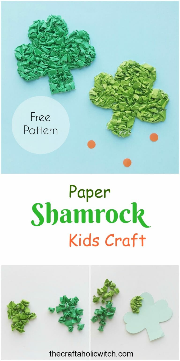 Paper Shamrock - St. Patrick's Day Craft | Craftaholic Witch