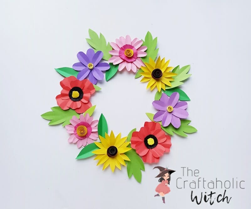 DIY Beautiful Paper Flower Wreath 3 diy paper flower wreath