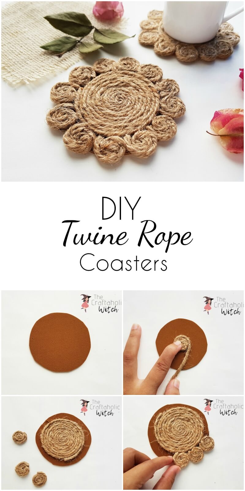 DIY Coasters | Easily Make Stylish Twine Coasters Using Rope 7 DIY twine coasters
