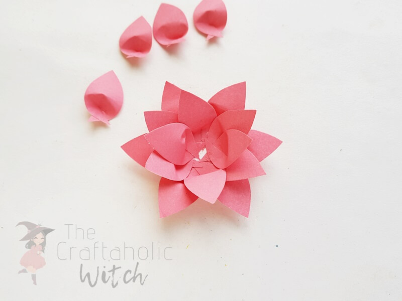 How to Make Pretty Paper Lilies (+ Free Printable Template) 10 glue water lily petals