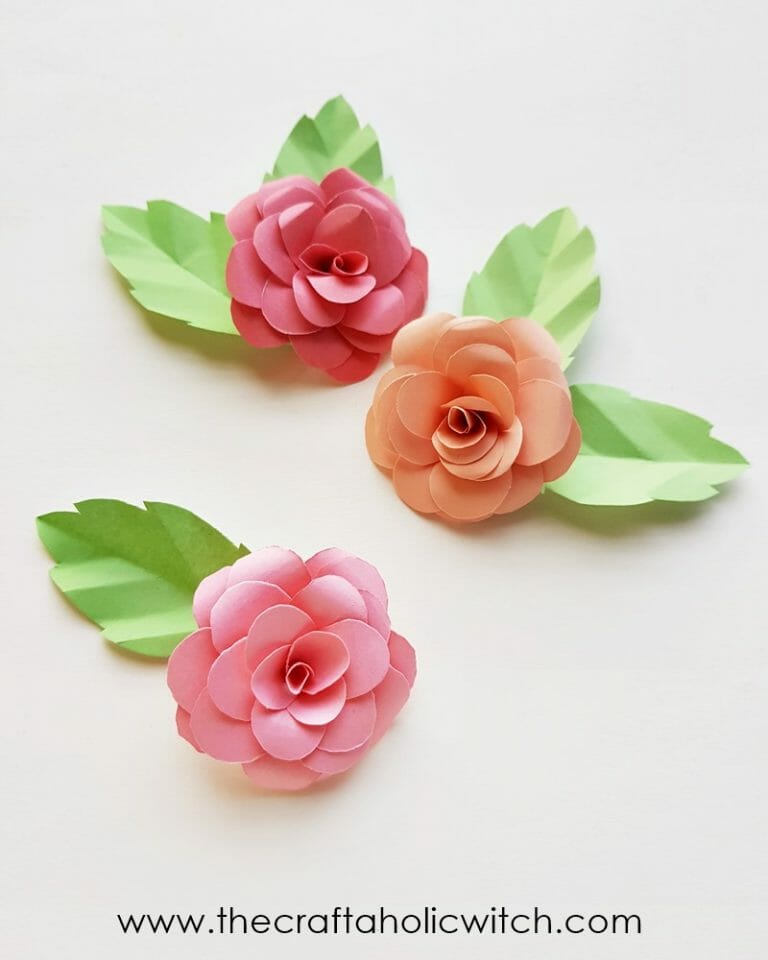Pattern For Paper Roses How to Make Paper Roses (+ Video Tutorial and Free Template)