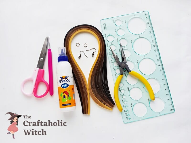 paper earring making supplies 