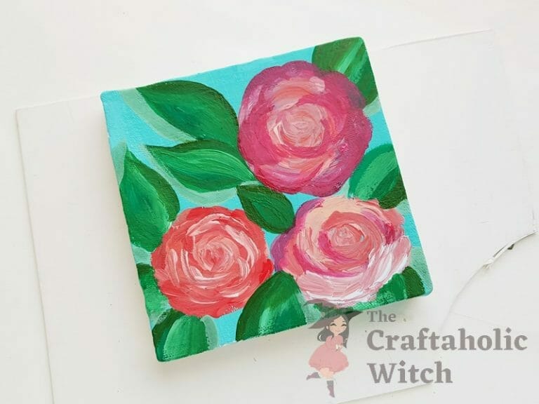 How to Paint Roses in Acrylic (Easy Tutorial for Beginners)