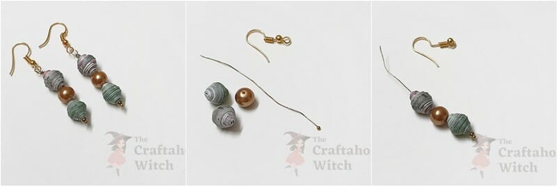 DIY paper bead earrings