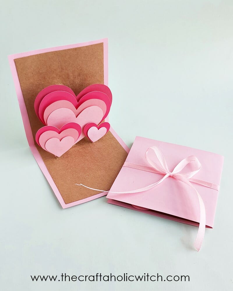 heart pop up card