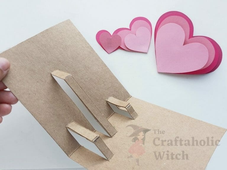 Easy Heart Pop up Card for Beginners + Free Template &amp; Video