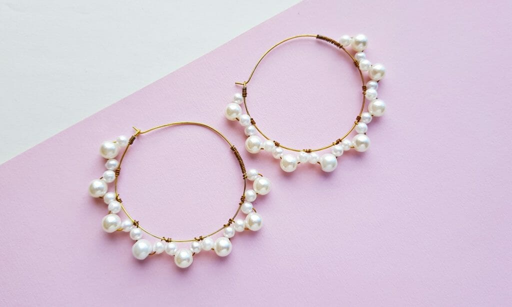 How to Make Hoop Earrings with Beads & Put Them On (+ Video)