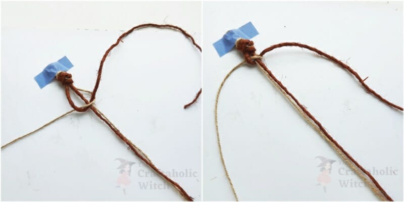 Step 5: Completing the First Square Knot