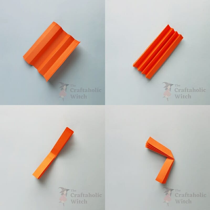 Origami Pumpkin step 2