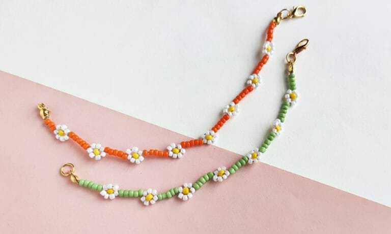Cuncuny Acylic Heart Flower Bead DIY Loose Bead
