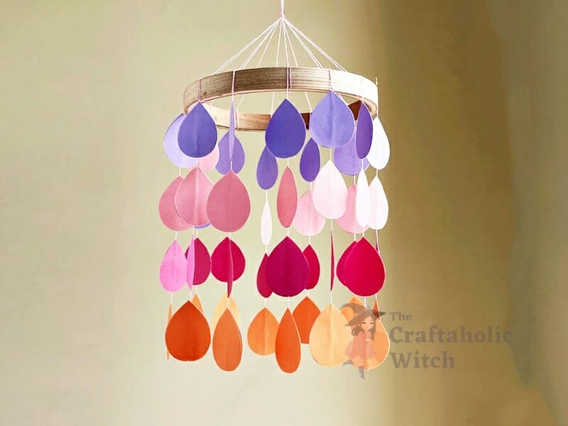 how to make a mobile  - Step 13: Hang the Papercraft Mobile