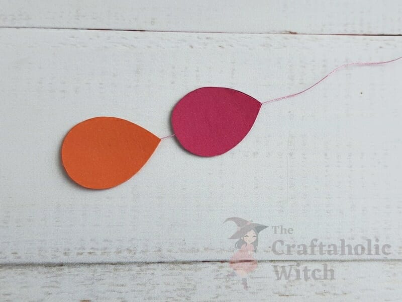 How to make a mobile - Step 4: Attaching Patterns with the String