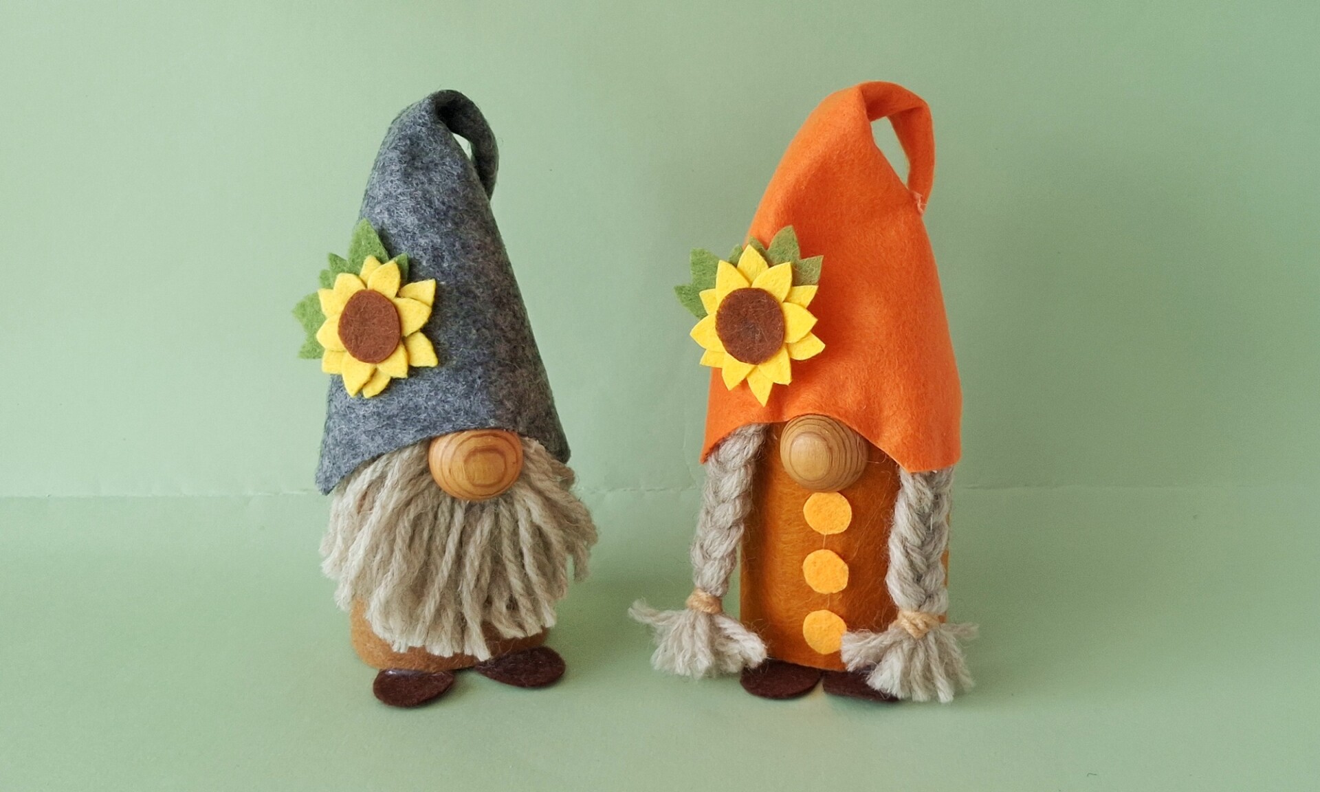 How to Make Felt Fall Gnomes with Free Pattern and Video