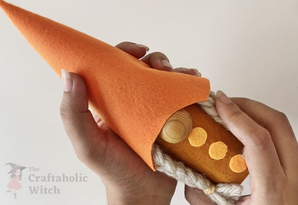 Fall Gnome Doll Steps 10 - How to Make Felt Fall Gnomes (with Free Pattern & Video)