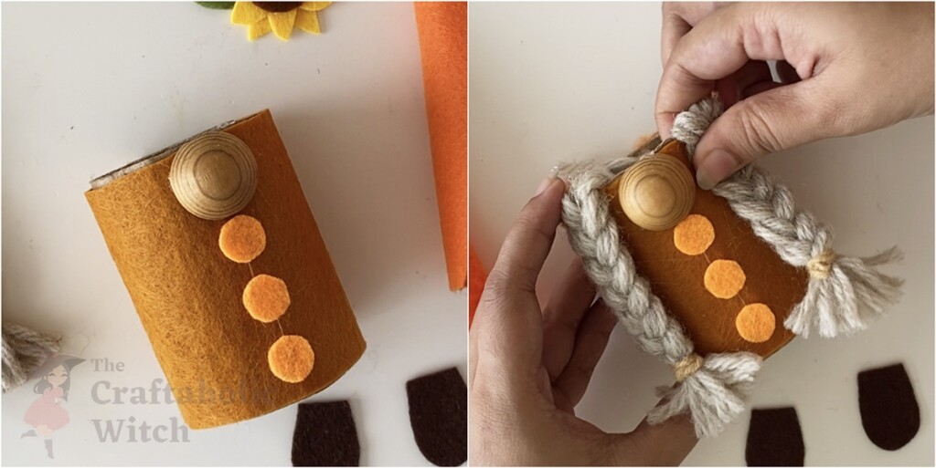 Fall Gnome Doll Steps 9 - How to Make Felt Fall Gnomes (with Free Pattern & Video)