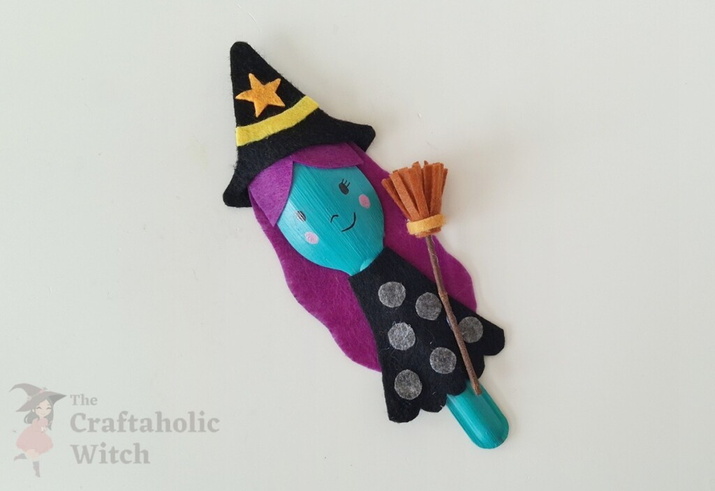 Spoon Witch Craft Steps 10 - DIY Recycled Spoon Witch for Halloween (Free Template Included!)