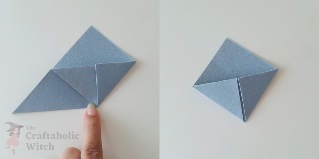 origami bat steps 6 - 4 Easy Halloween Bookmarks for Kids (Free Template + Video)