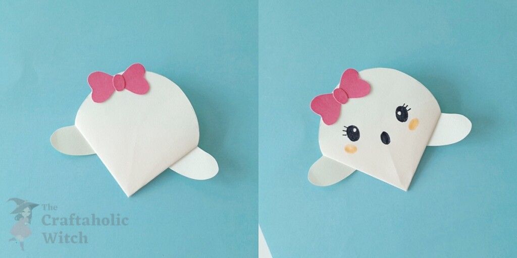 origami bookmark steps 13 - 4 Easy Halloween Bookmarks for Kids (Free Template + Video)