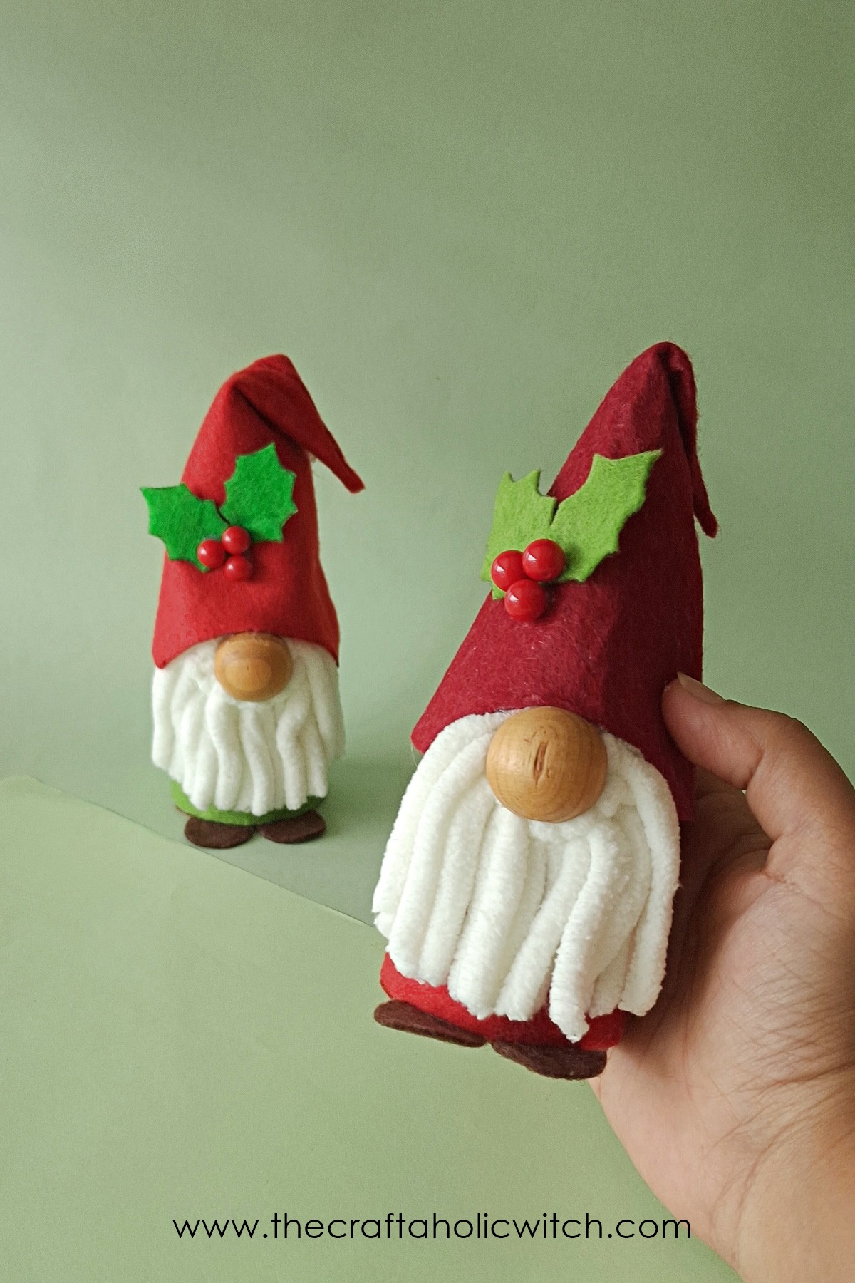 Christmas Cone Gnome Long Image 2 - How to Make a Gnome for Beginners (Free Template)
