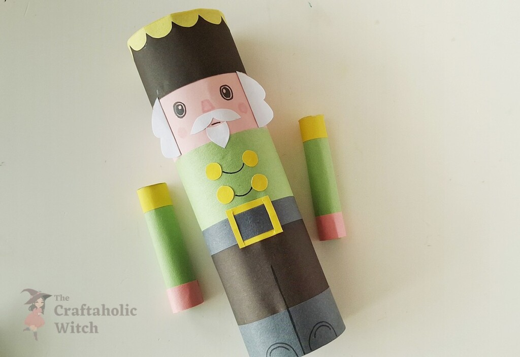 How to Make a Paper Nutcracker Doll (Free Template + Video Tutorial) 15 Step 14: Let the Arms Dry Completely