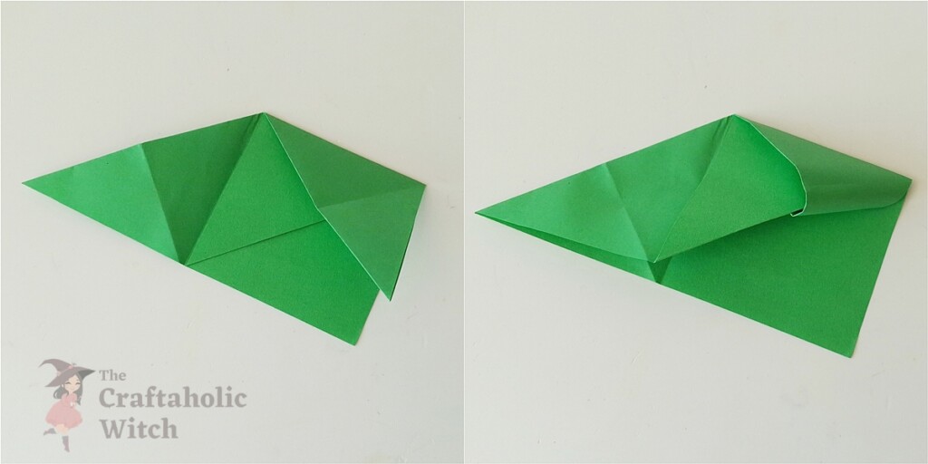 Xmas Tree BM Steps 5 - 4 Easy Origami Christmas Bookmarks for Kids (Free Template + Video)
