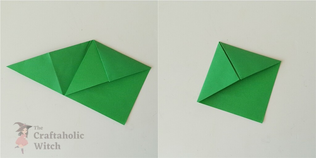 Xmas Tree BM Steps 6 - 4 Easy Origami Christmas Bookmarks for Kids (Free Template + Video)