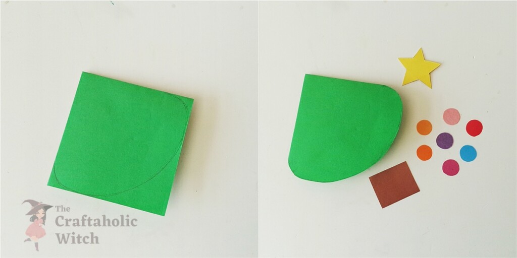 Xmas Tree BM Steps 7 1 - 4 Easy Origami Christmas Bookmarks for Kids (Free Template + Video)