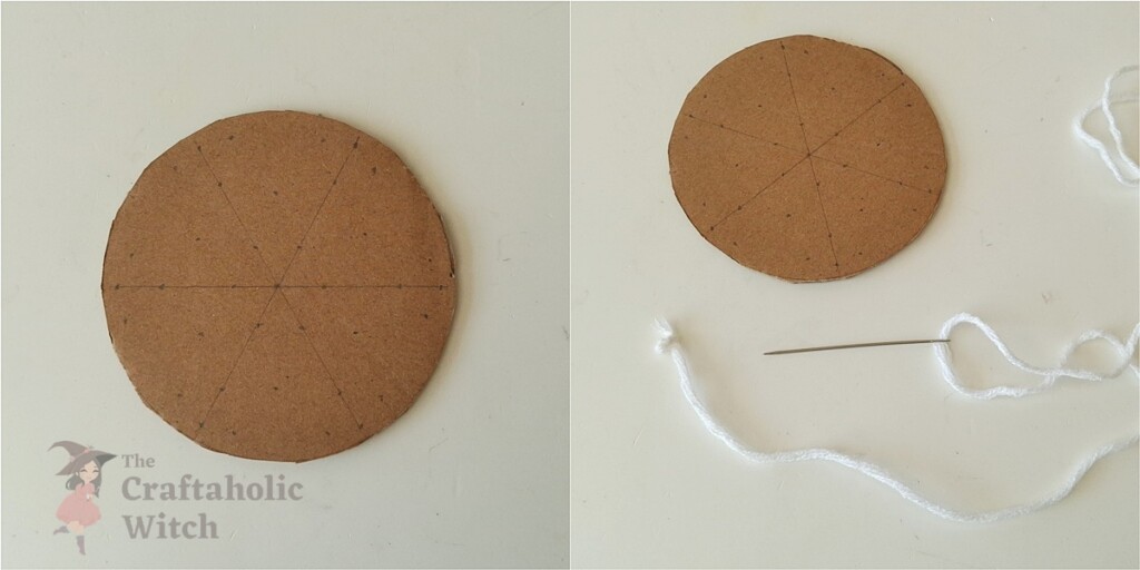 Cardboard Snowflake Ornament Steps 1 - Easy Cardboard Snowflake Ornament for Kids (Free Template + Video Tutorial)