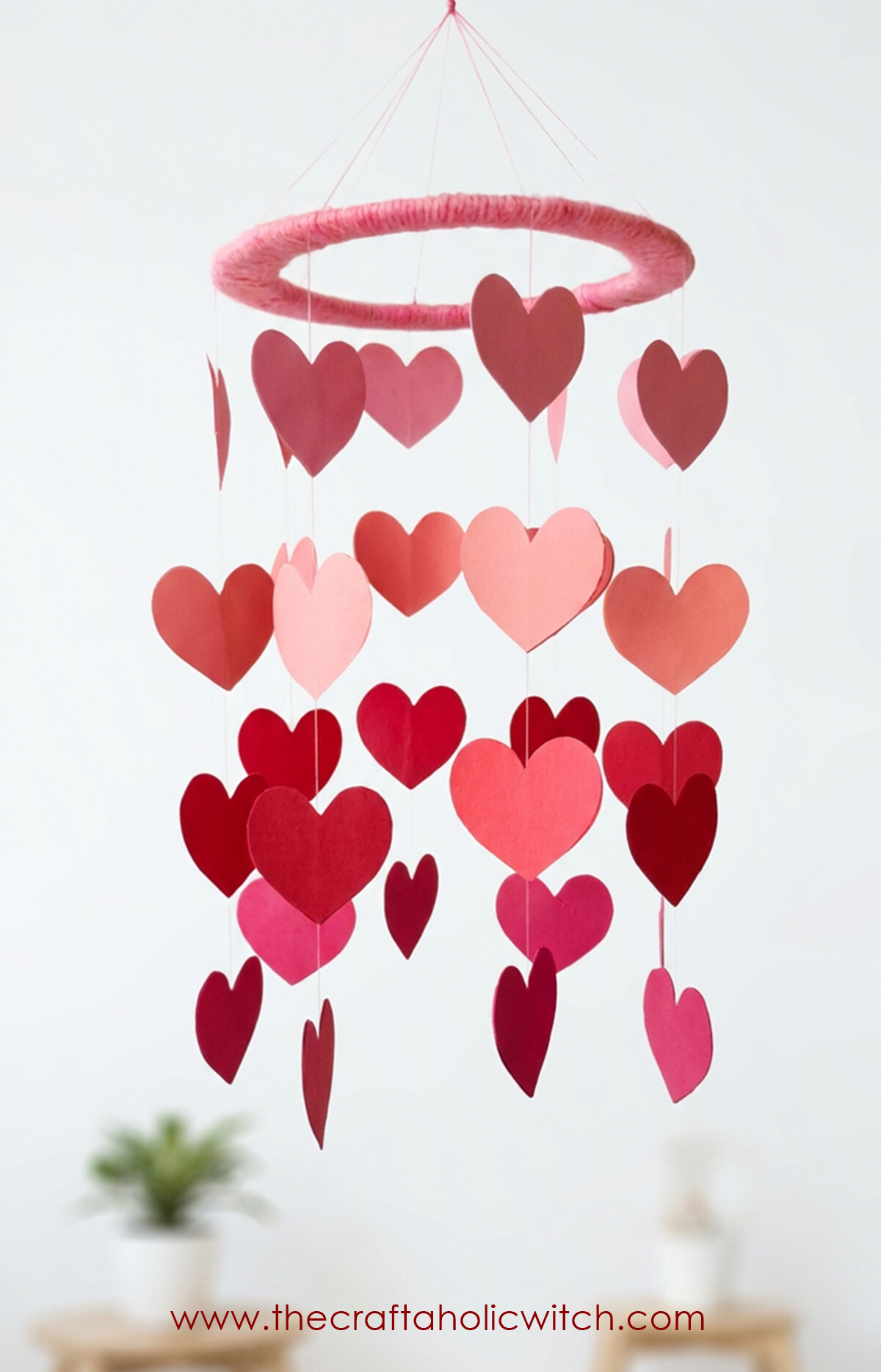 Easy Paper Heart Mobile Craft for Valentine’s Day – Beginner Friendly DIY 2 Paper Heart Mobile Long Image 2 - Easy Paper Heart Mobile Craft for Valentine’s Day – Beginner Friendly DIY