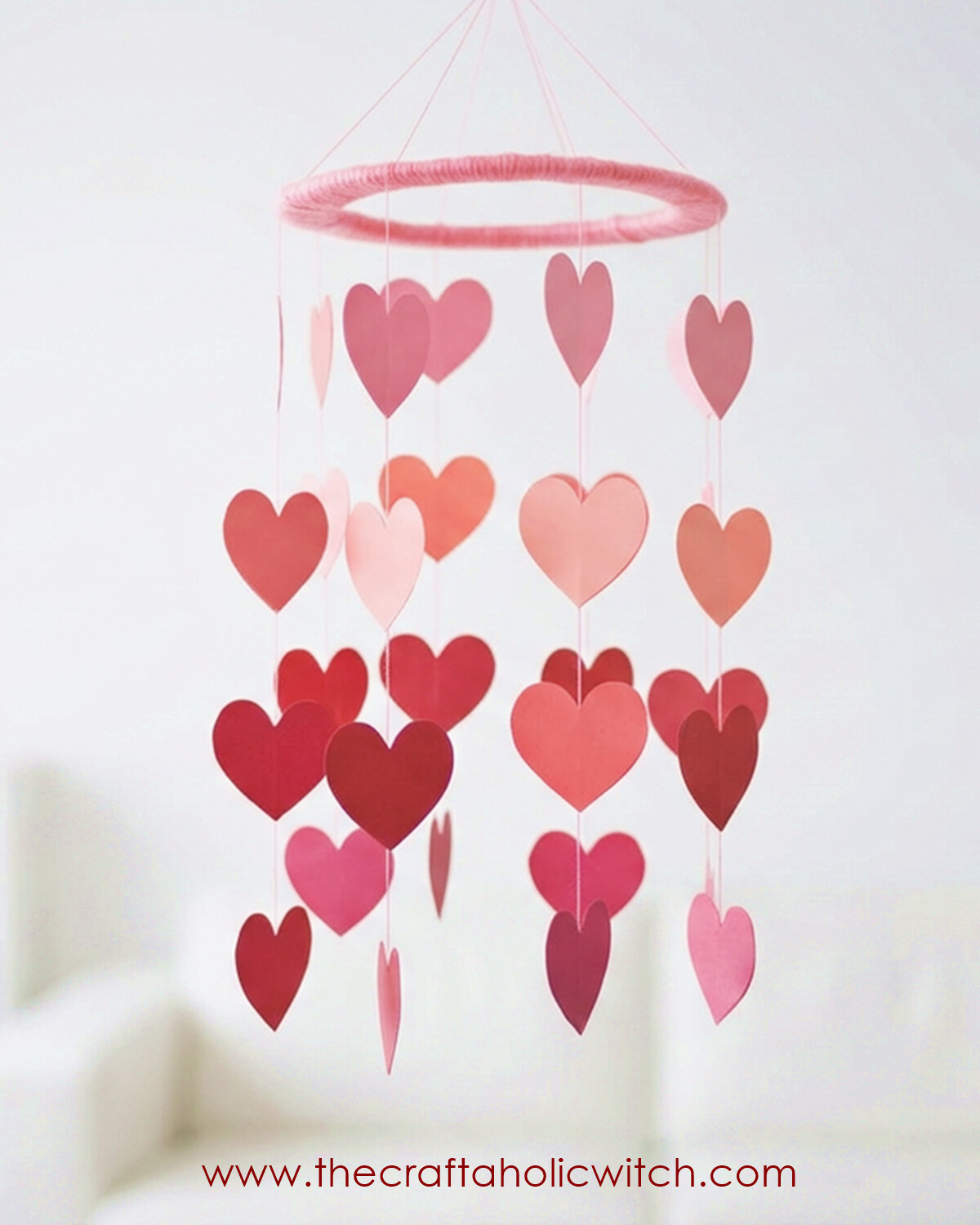 Easy Paper Heart Mobile Craft for Valentine’s Day – Beginner Friendly DIY 14 Paper Heart Mobile Long Image 3 - Easy Paper Heart Mobile Craft for Valentine’s Day – Beginner Friendly DIY