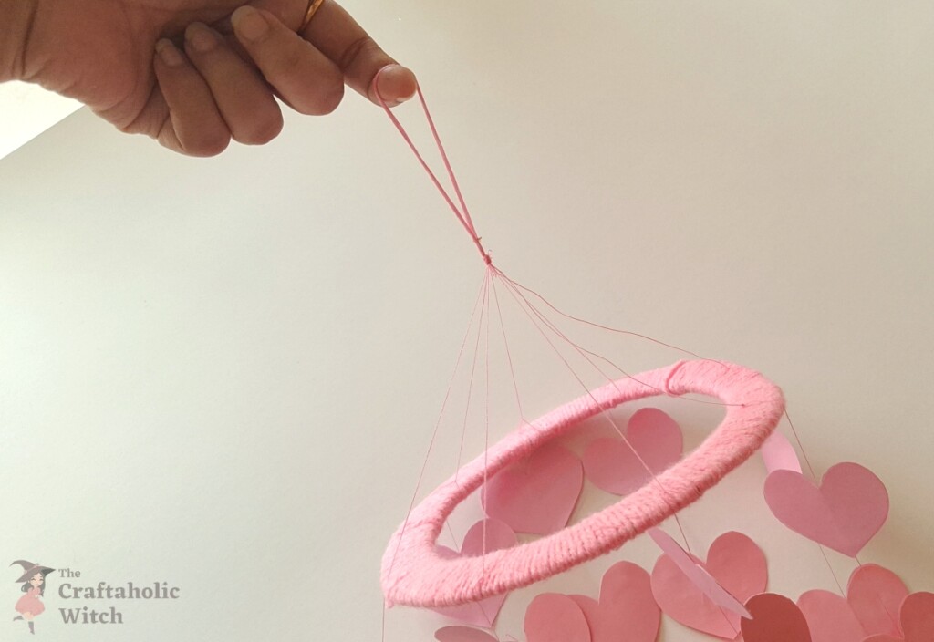 Easy Paper Heart Mobile Craft for Valentine’s Day – Beginner Friendly DIY 13 Paper Heart Mobile Steps 11 - Easy Paper Heart Mobile Craft for Valentine’s Day – Beginner Friendly DIY