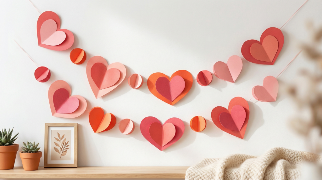 paper heart garland