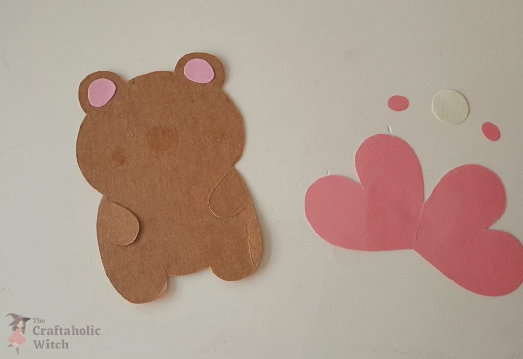 Valentine Bear Steps 2 - How to Make a Cute Bear Valentine Card (Template + Video Tutorial)