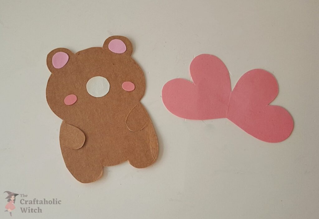 Valentine Bear Steps 3 - How to Make a Cute Bear Valentine Card (Template + Video Tutorial)