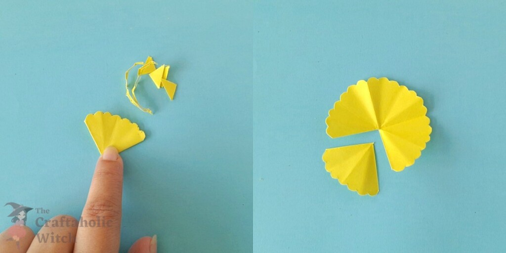 How to Make Paper Daffodils (Free Template + Video Tutorial) 13 Paper Daffodil Step 11 - How to Make Paper Daffodils (Free Template + Video Tutorial)