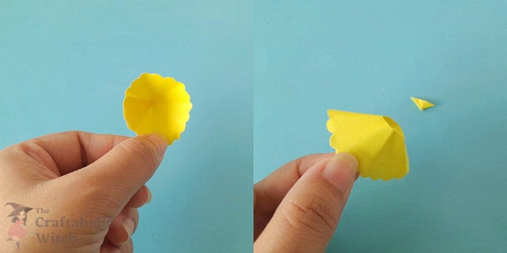 How to Make Paper Daffodils (Free Template + Video Tutorial) 14 Paper Daffodil Step 12 - How to Make Paper Daffodils (Free Template + Video Tutorial)