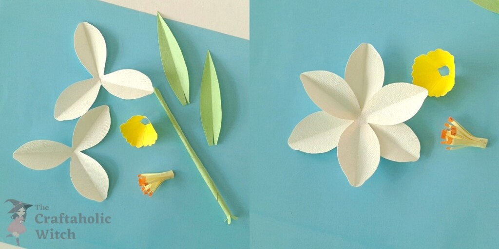 How to Make Paper Daffodils (Free Template + Video Tutorial) 16 Paper Daffodil Step 14 - How to Make Paper Daffodils (Free Template + Video Tutorial)