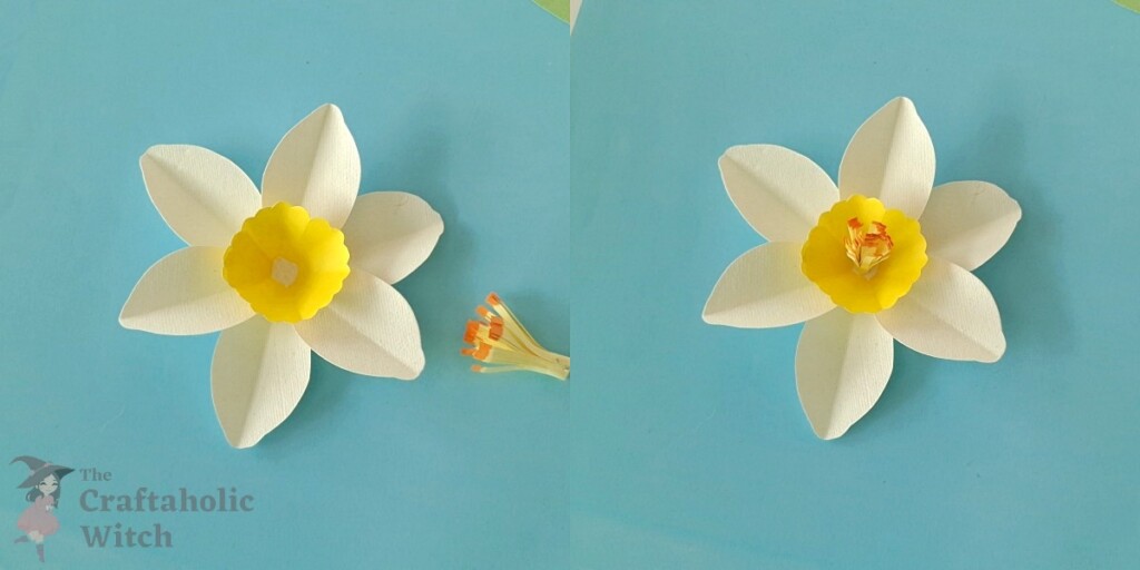 How to Make Paper Daffodils (Free Template + Video Tutorial) 17 Paper Daffodil Step 15 - How to Make Paper Daffodils (Free Template + Video Tutorial)
