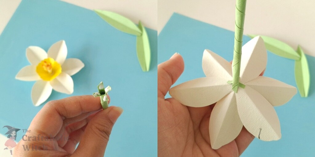 How to Make Paper Daffodils (Free Template + Video Tutorial) 18 Paper Daffodil Step 16 - How to Make Paper Daffodils (Free Template + Video Tutorial)