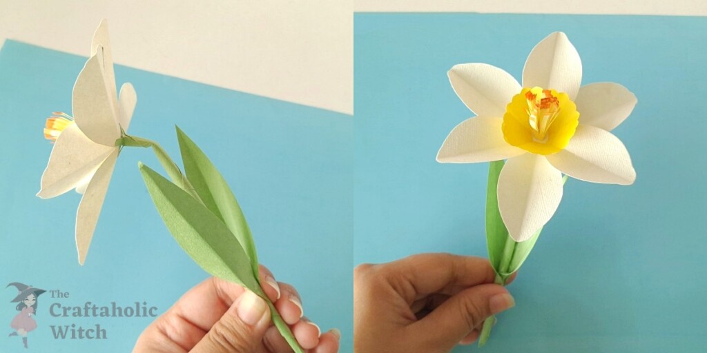 How to Make Paper Daffodils (Free Template + Video Tutorial) 20 Paper Daffodil Step 18 - How to Make Paper Daffodils (Free Template + Video Tutorial)