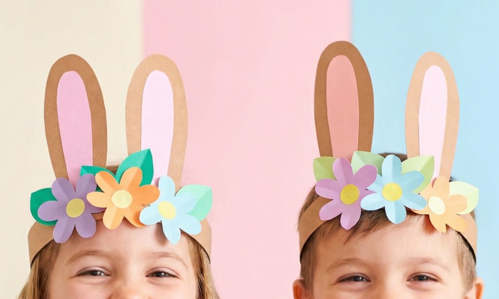 Easy Easter Rabbit Ear Hat Craft for Kids (Template Pattern)