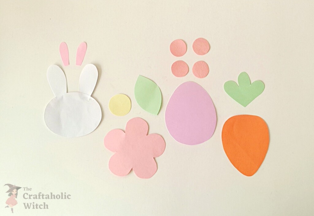 Papercraft Easter Garland Steps 1 - How to Make an Easter Paper Garland (Free Printable Template)