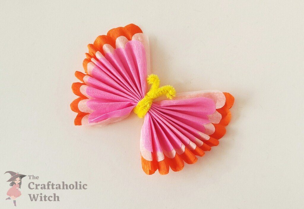 How to Make a Tissue Paper Butterfly (No-Glue Craft + Video Tutorial 13 Craft Tissue Butterfly Steps 12 - How to Make a Tissue Paper Butterfly (No-Glue Craft + Video Tutorial