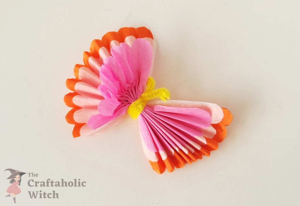 How to Make a Tissue Paper Butterfly (No-Glue Craft + Video Tutorial 14 Craft Tissue Butterfly Steps 13 - How to Make a Tissue Paper Butterfly (No-Glue Craft + Video Tutorial