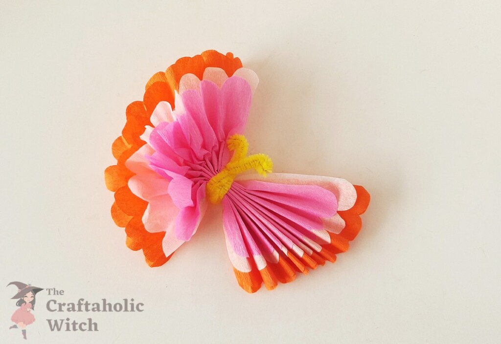 How to Make a Tissue Paper Butterfly (No-Glue Craft + Video Tutorial 15 Craft Tissue Butterfly Steps 14 - How to Make a Tissue Paper Butterfly (No-Glue Craft + Video Tutorial