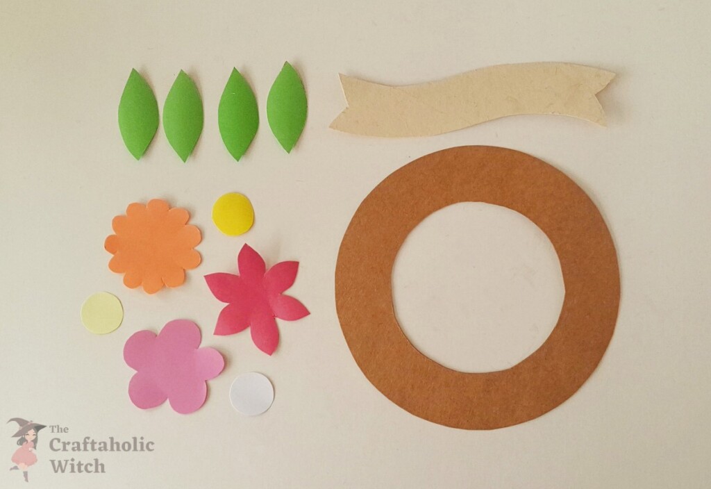 Mothers Day Paper Flower Wreath Steps 1 - How to Make a Paper Flower Wreath for Mother’s Day