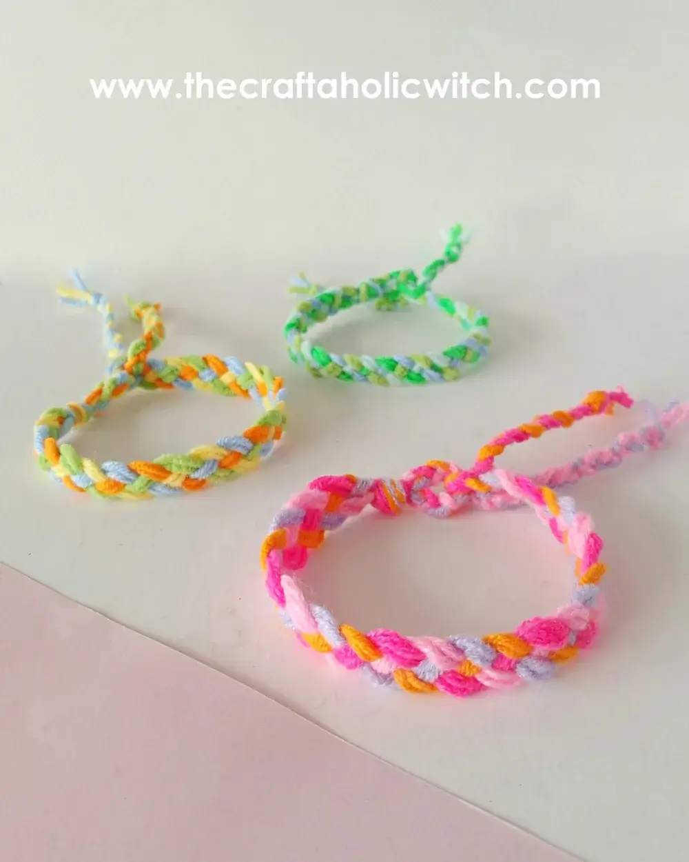 DIY four-strand braided friendship bracelet tutorial pin