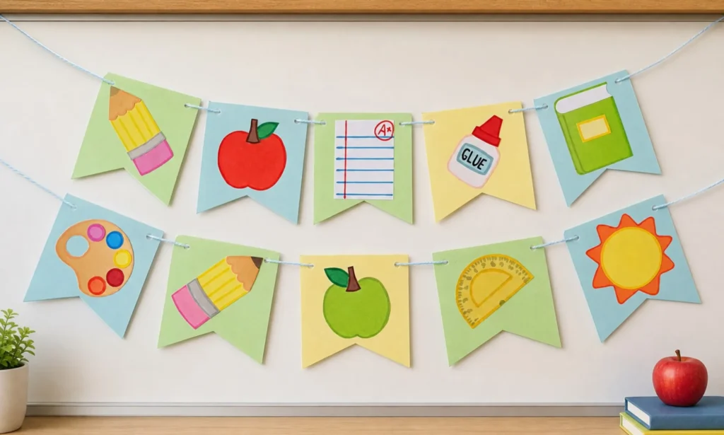 DIY Back to School Paper Garland (Free Template)